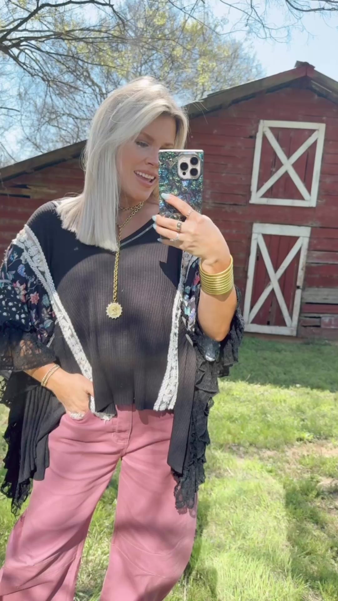 The Contrast Charm Top