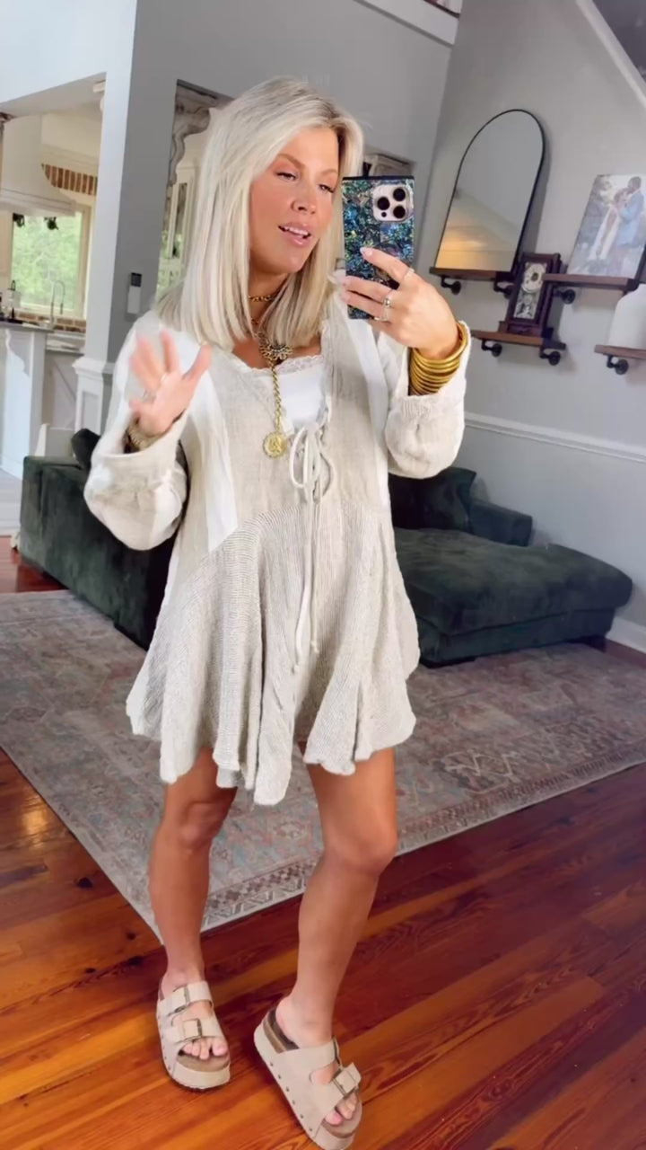 Driftwood Lace Mocha Multi Tunic