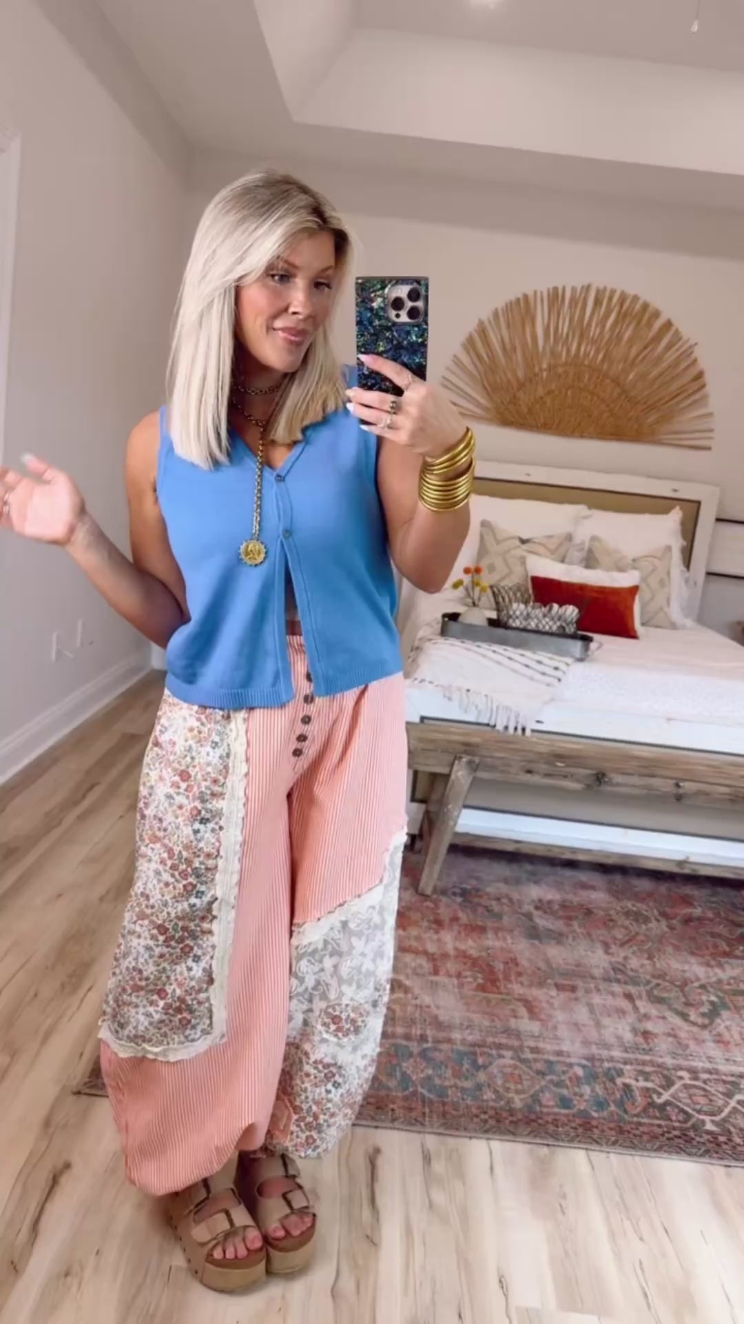 Detail Driven Coral Stripe Joggers