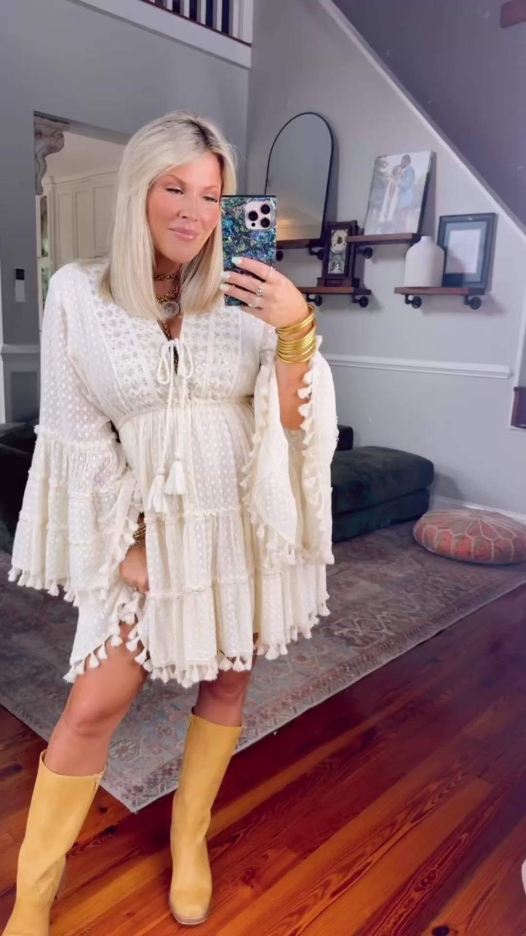 Untamed Tassel Dress - Natural