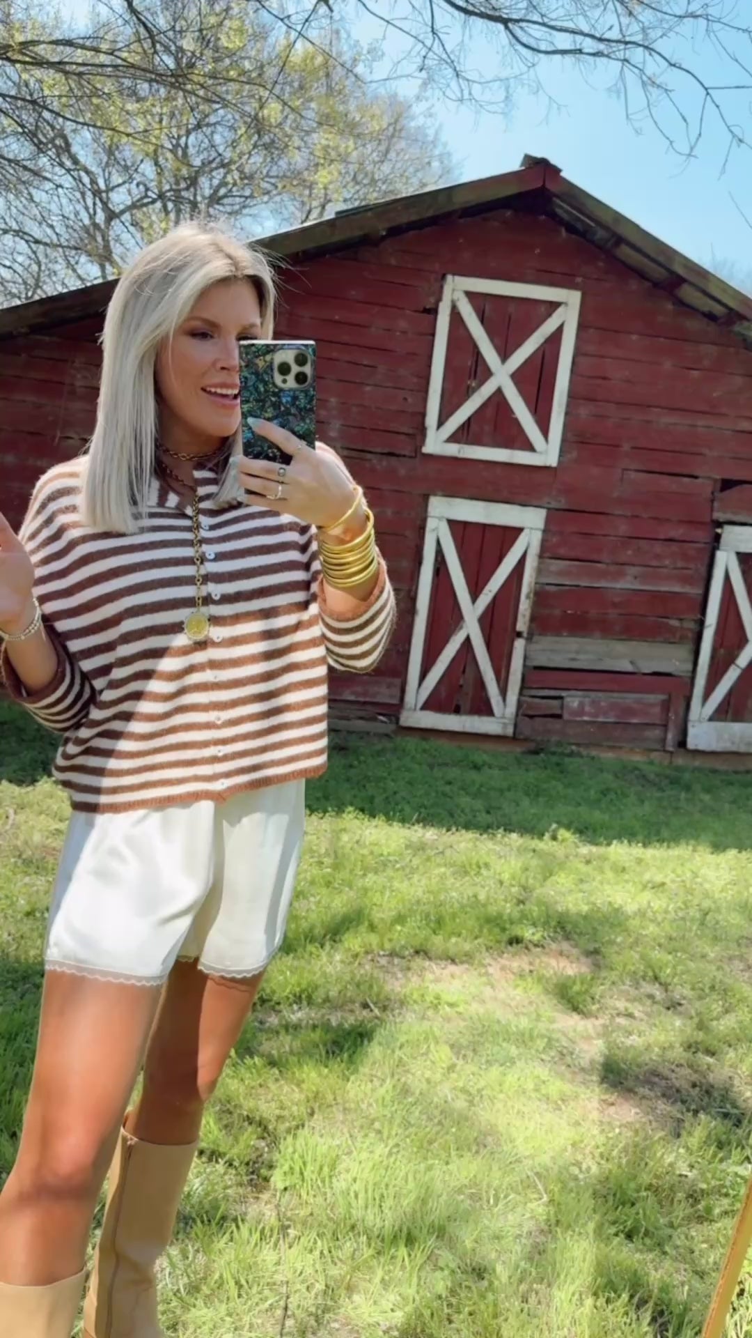 Lucky Lace Satin Shorts - Cream