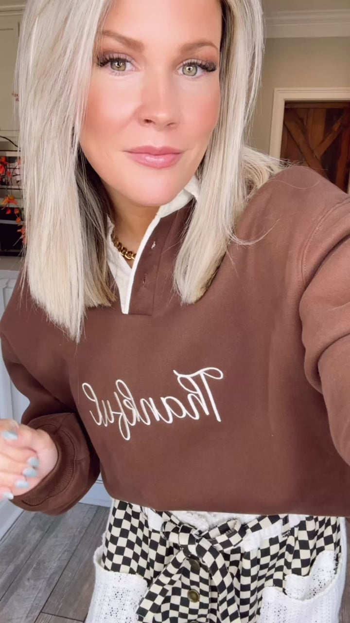 On The Grid Wide Leg Bottoms