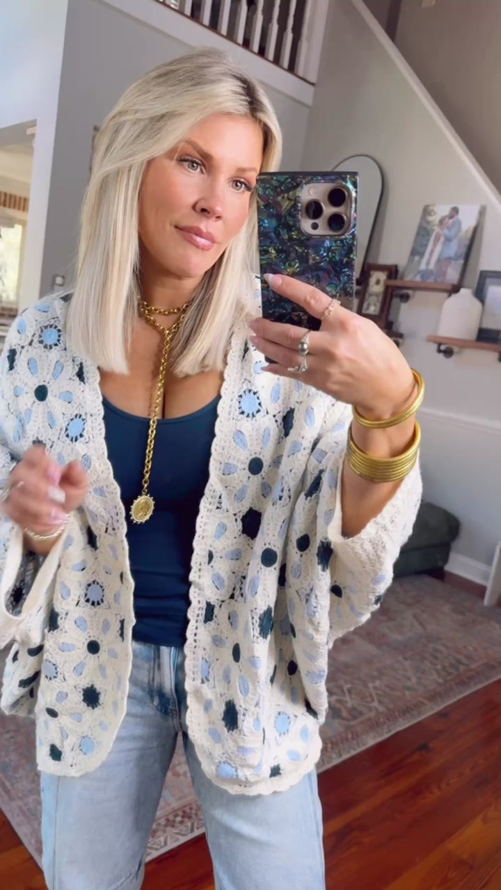 Mixed Feelings Crochet Cardigan