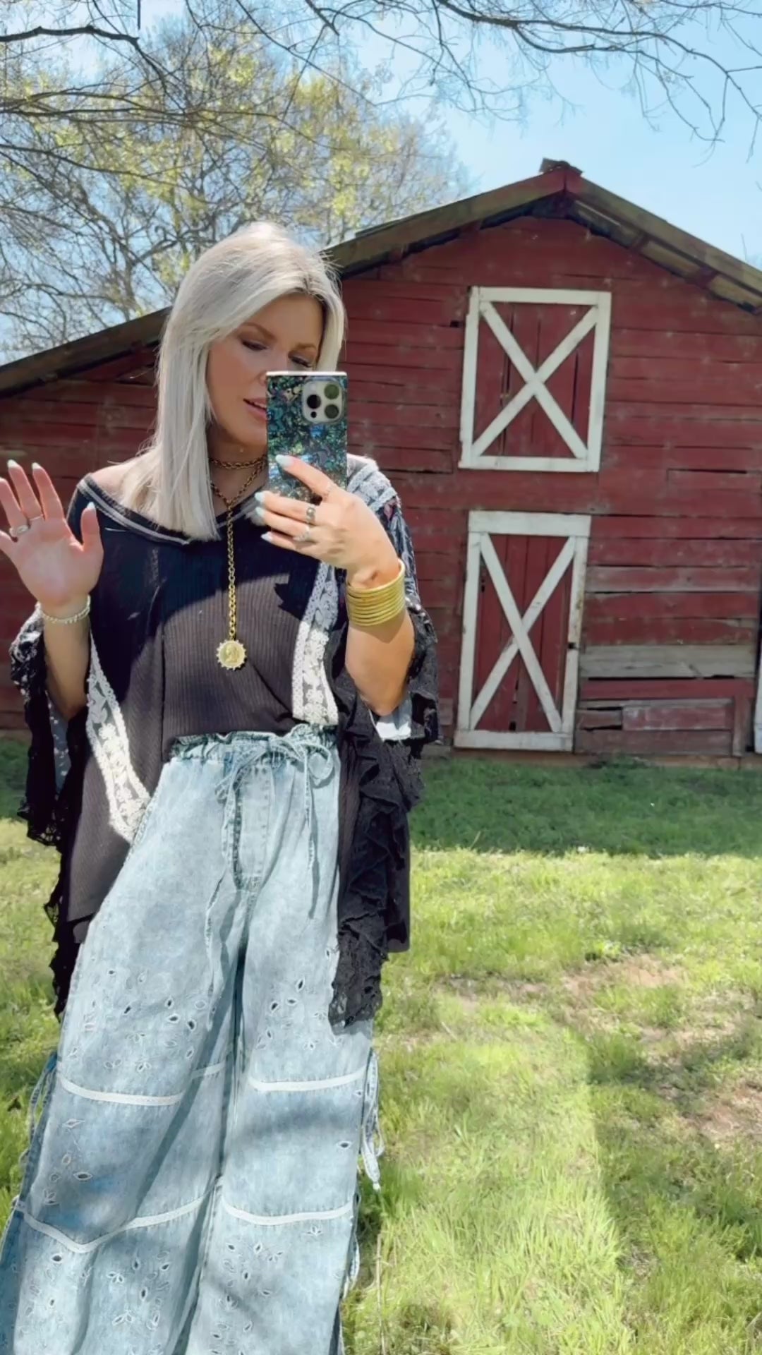 Side Glance Wide Leg Denim