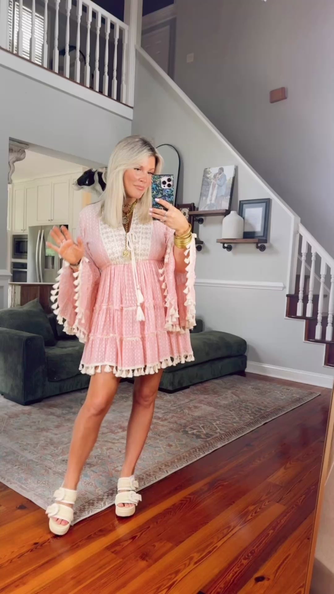 Untamed Tassel Dress - Pink
