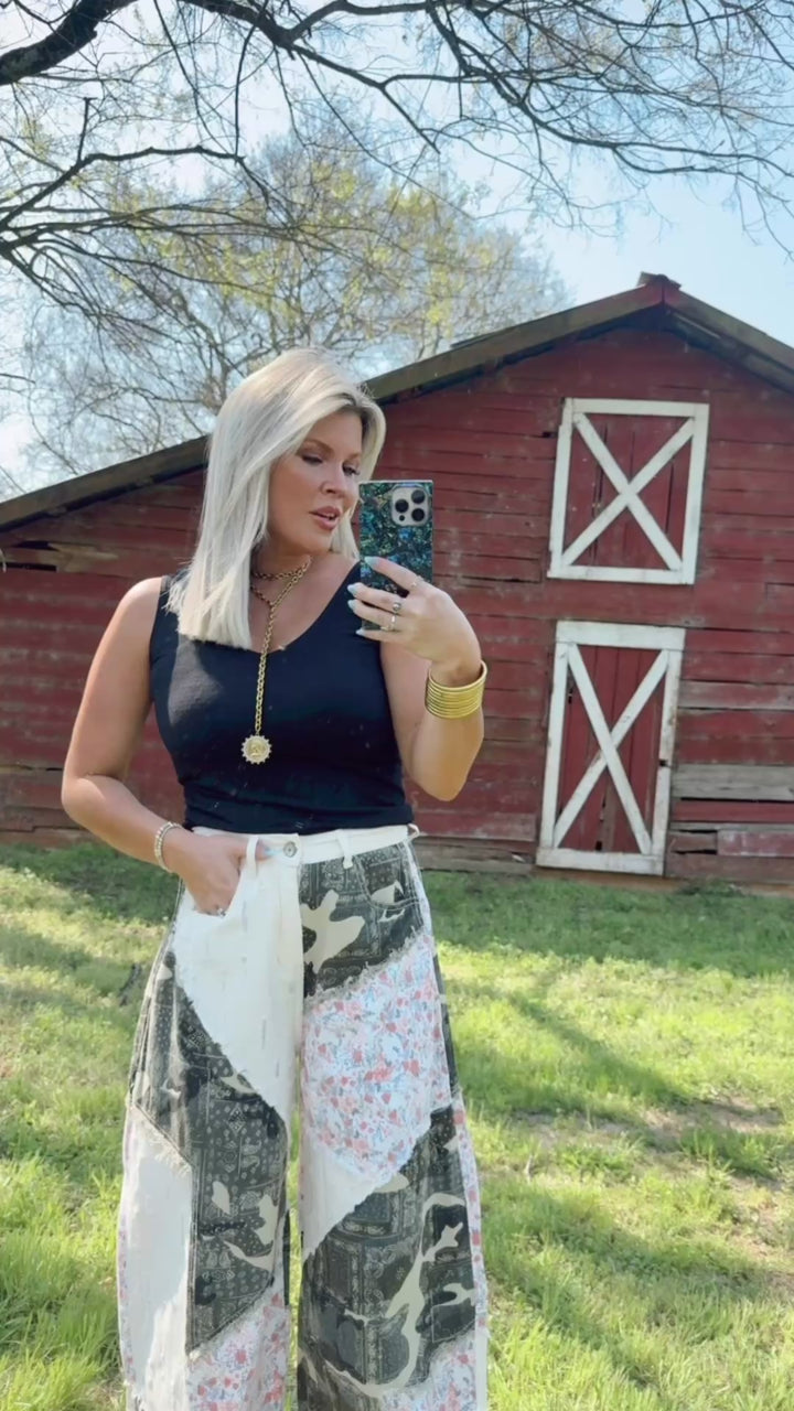 A Little Wild Wide Leg Bottoms