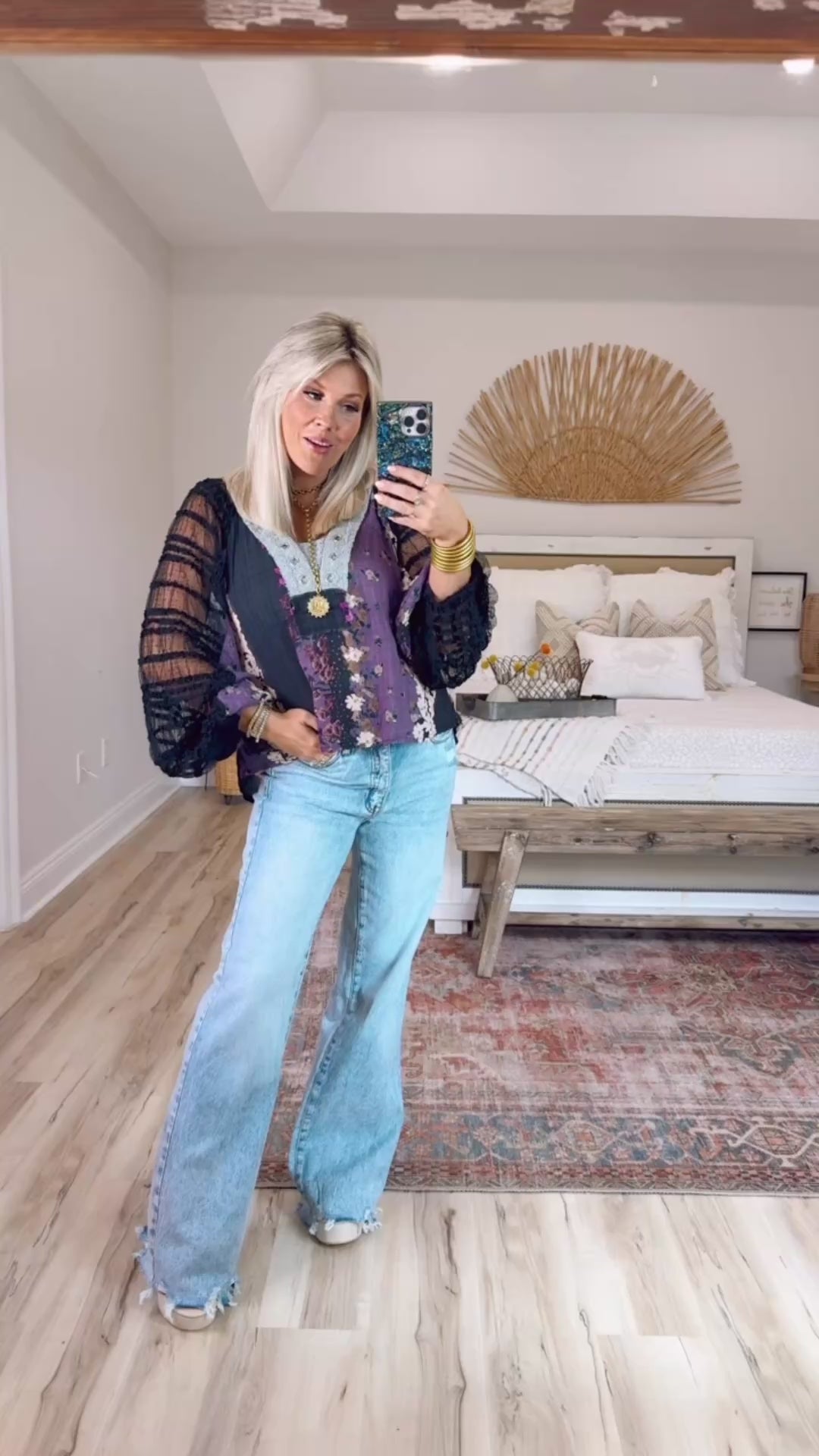 Midnight Bloom Top